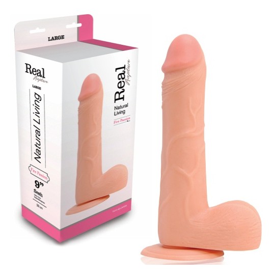 REAL RAPTURE FIRE PASSION REALISTIC DILDO 9'' WHITE