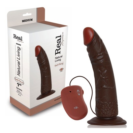REAL RAPTURE EARTH FLAVOUR REALISTIC VIBRATOR 7'' BLACK