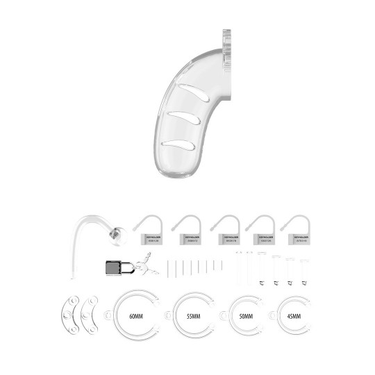 MODEL 11 CHASTITY COCK CAGE WITH PLUG - 4.5 / 11,5 CM