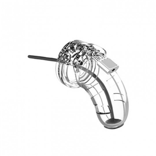 MODEL 15 CHASTITY COCK CAGE WITH URETHRAL SOUNDING - 3.5 / 9 CM