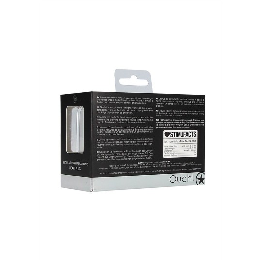 РЕБРИСТАЯ ВИЛКА С БРИЛЛИАНТОВЫМ СЕРДЦЕМ - ОБЫЧНАЯ