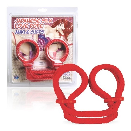ESPOSAS PARA LOS TOBILLOS JAPANESE SILK LOVE ROPE ROJAS