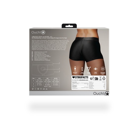 VIBRATING STRAP-ON BOXER - BLACK
